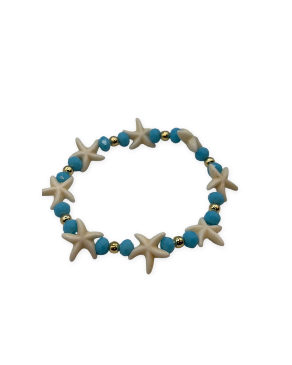 Starfish Charm Bracelet — Light Blue