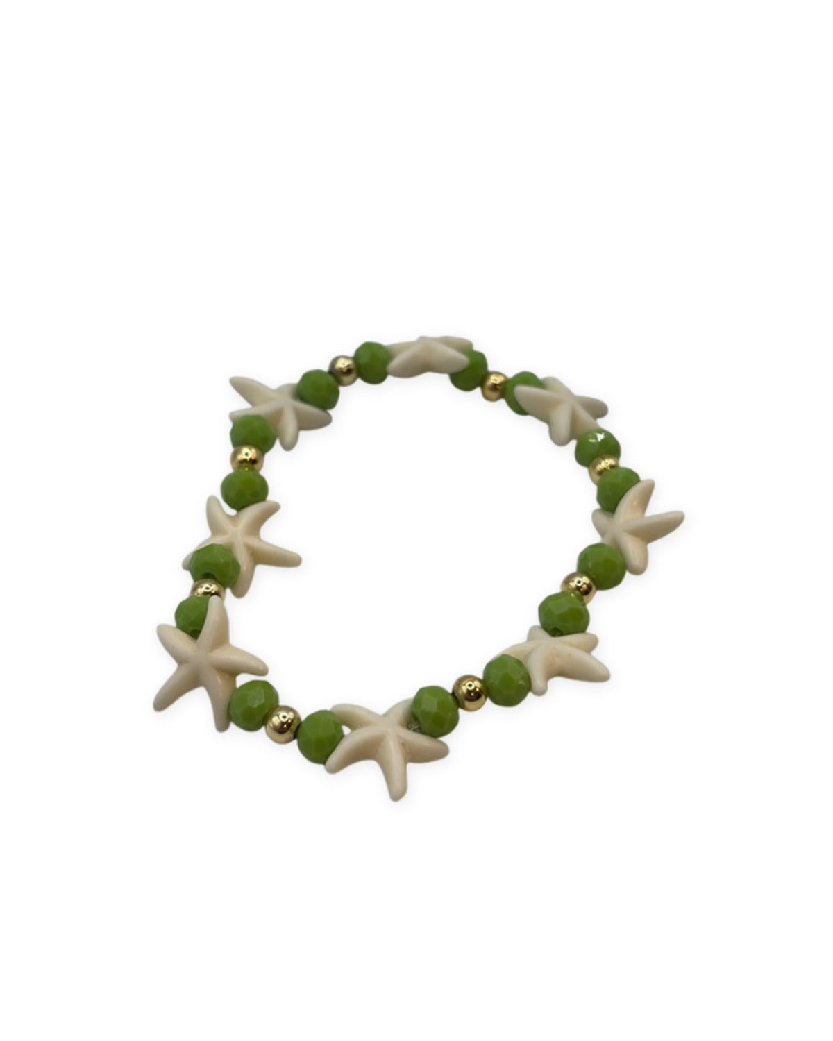 Starfish Charm Bracelet — Green