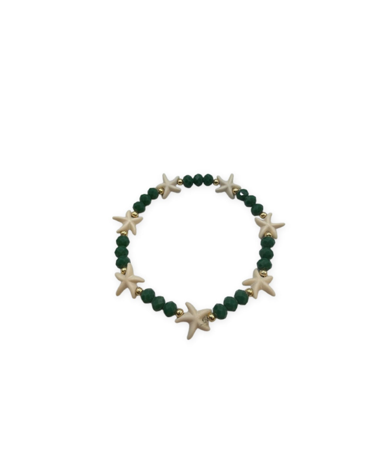 Starfish Charm Bracelet — Dark Green