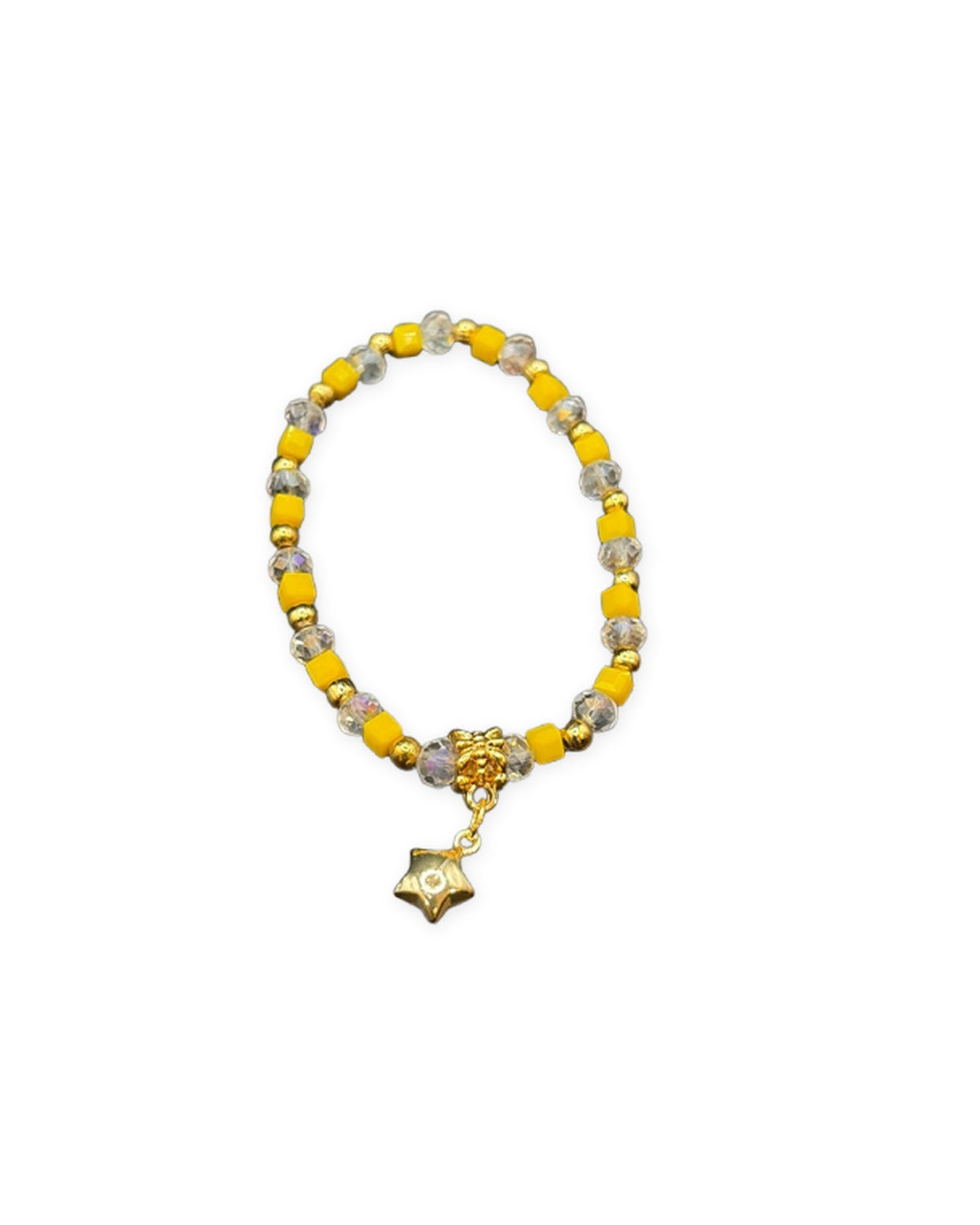 Star Charm Crystal Bracelet — Yellow