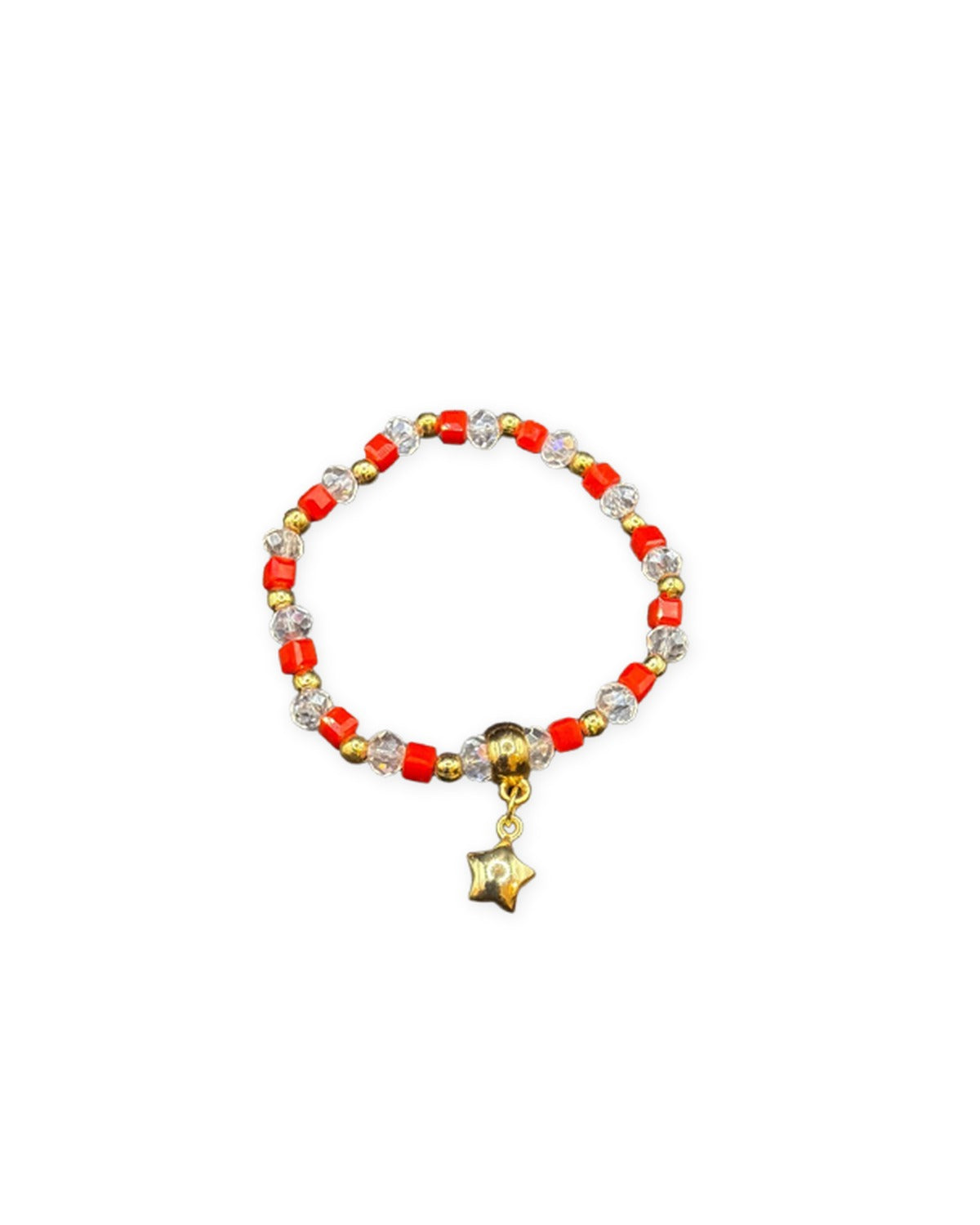 Star Charm Crystal Bracelet — Orange
