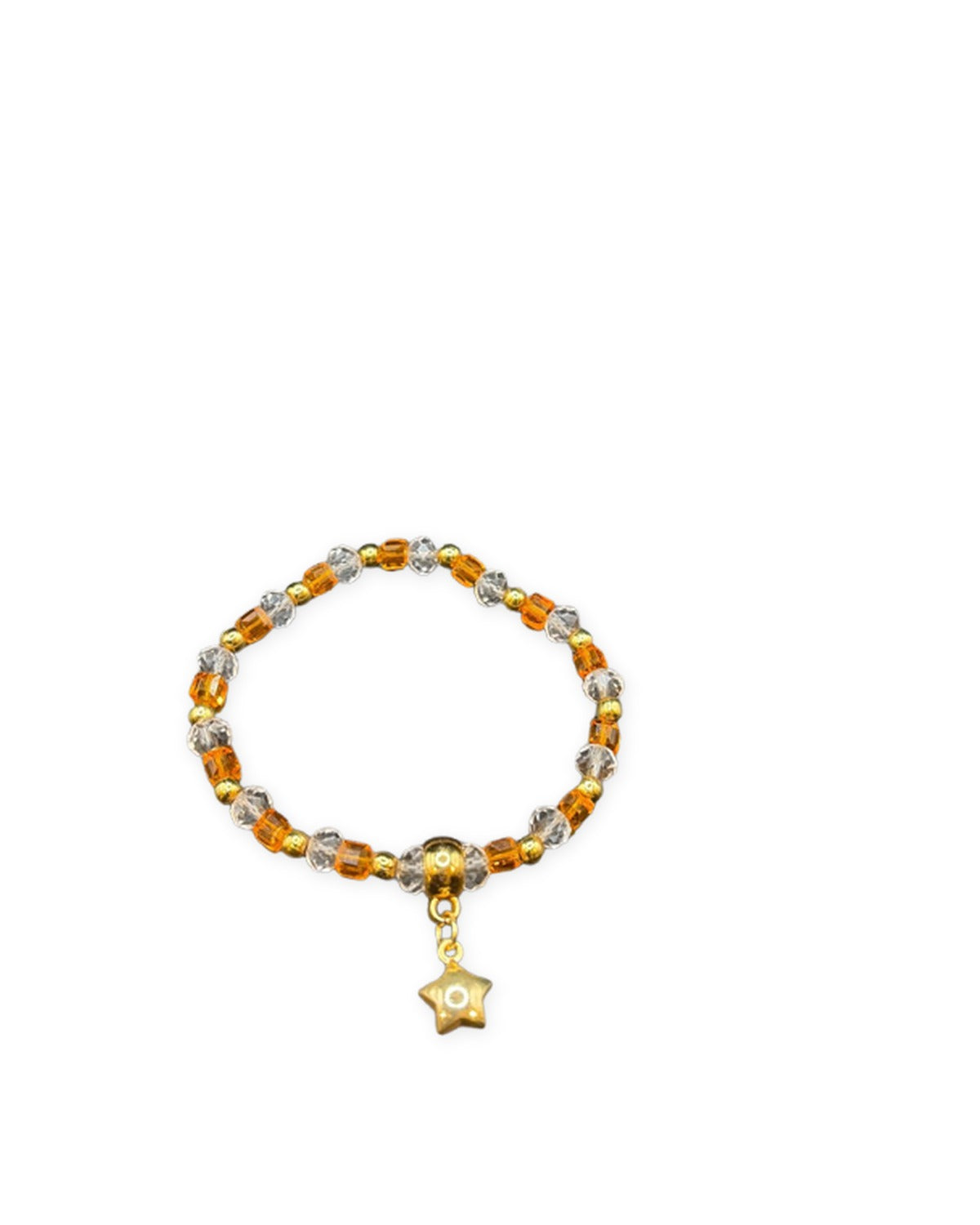 Star Charm Crystal Bracelet — Coral
