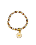 Daisy Charm Crystal Bracelet — Lilac
