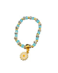 Daisy Charm Crystal Bracelet — Turquoise