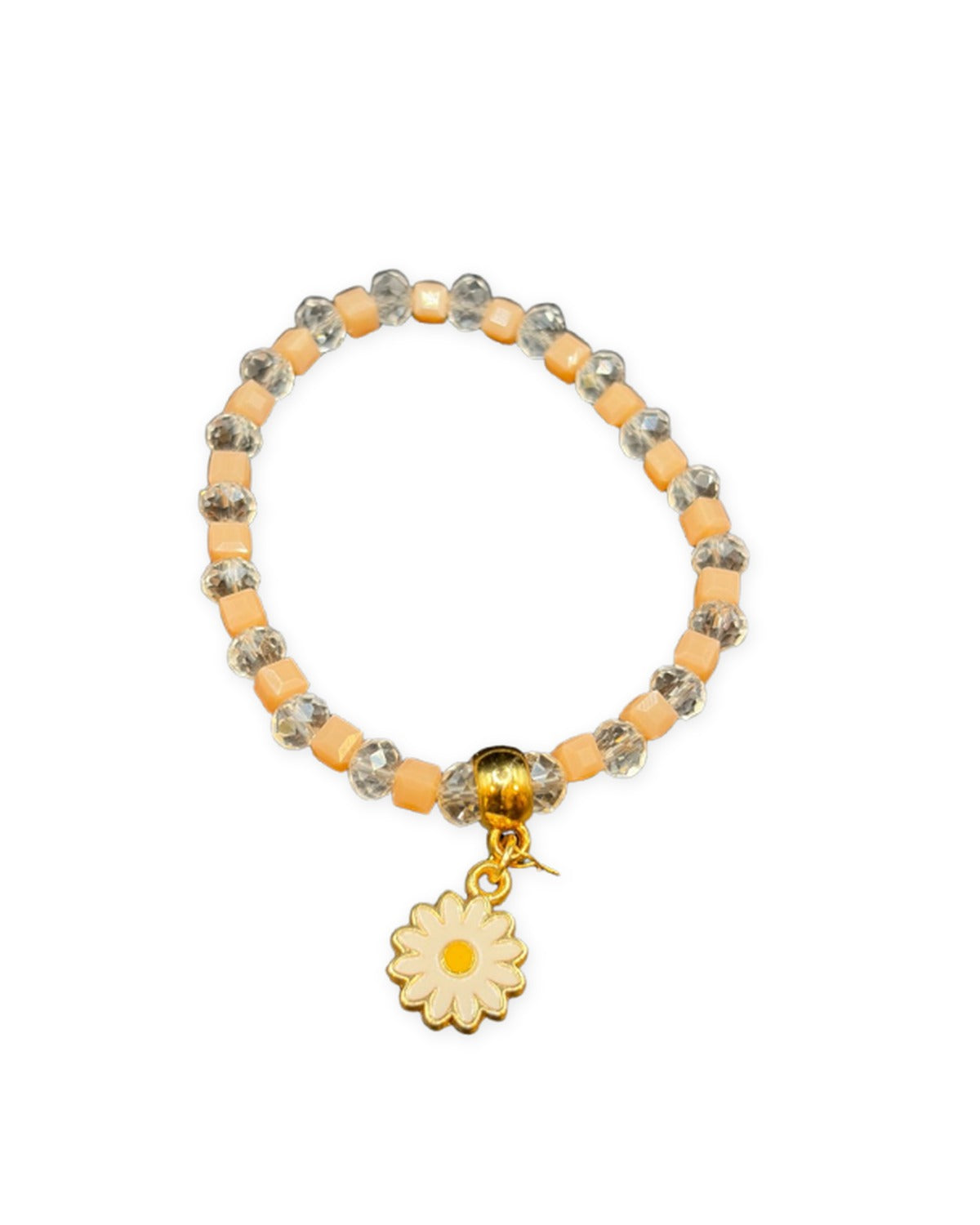 Daisy Charm Crystal Bracelet — Navy